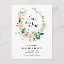 pfirsichblumenSave the Date Postkarte