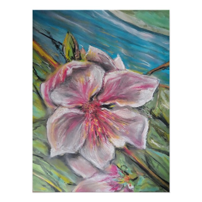 Pfirsichblüte Poster (Vorderseite)