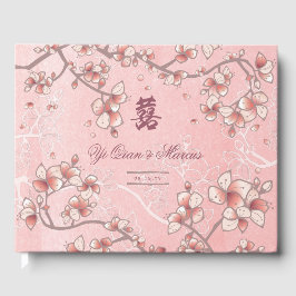 Pfirsichblüten Doppelglücklichkeit chinesische Hoc Gästebuch