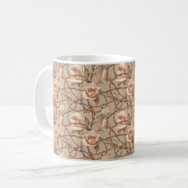Pfirsichblüten Kaffeetasse (Vorderseite Links)