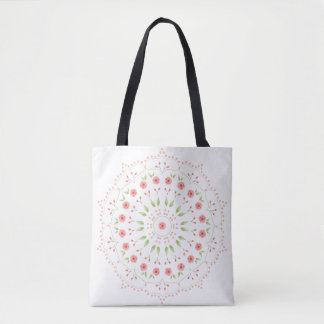 Pfirsichblüten-Mandala-Tasche