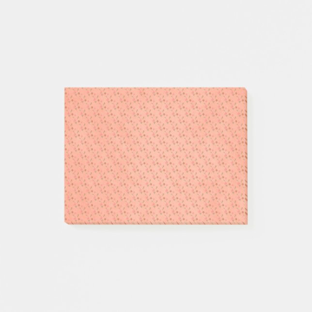 Pfirsichblüten-Musterhintergrund Post-it Klebezettel (Vorderseite)