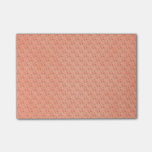Pfirsichblüten-Musterhintergrund Post-it Klebezettel
