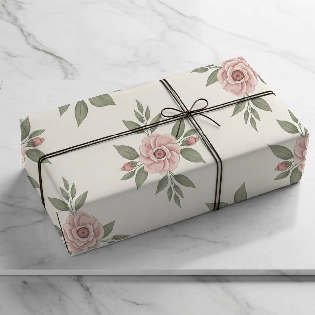 Pfirsichblüten-Streuwrapierpapier Geschenkpapier (Von Creator hochgeladen)
