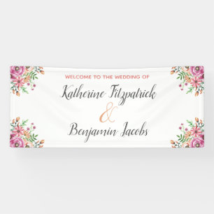 Pfirsichblüten-Willkommen Banner