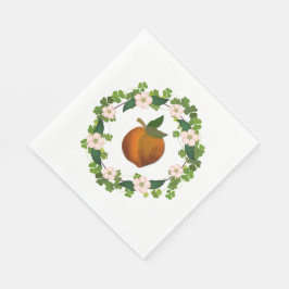 Pfirsichblütenkranz Serviette