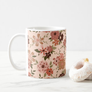 Pfirsichbraun-Muster Kaffeetasse