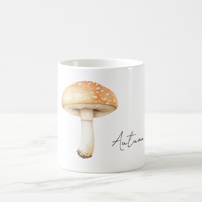 Pfirsichcreme-Pilz Kaffeetasse (Mittel)