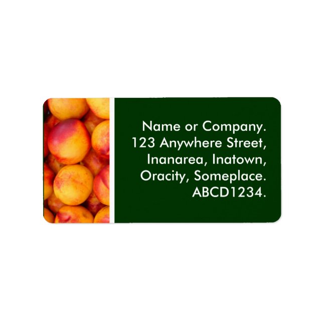 Pfirsiche Adressaufkleber (Vorne)