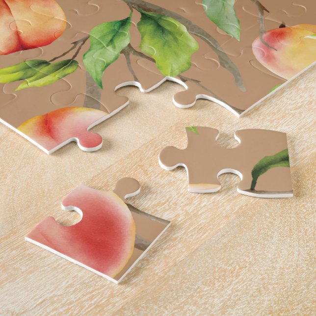 Pfirsiche am Baum Puzzle (Seite)