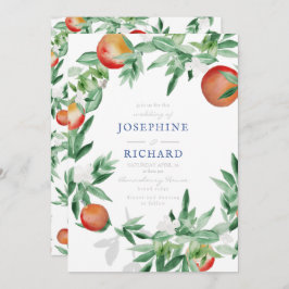 Pfirsiche, Aquarellgestaltung, für Hochzeiten einl Einladung