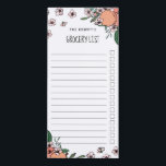 Pfirsiche & Blossom Lebensmittelgeschäft Karo List Magnetischer Notizblock<br><div class="desc">Hübsches Magnet-Lebensmittel-Notizblock mit illustrierten Pfirsichen,  Pfirsichblüte,  Grün und charmanten Schriftart. Einkaufsliste Notizblock mit Checkboxen personalisiert mit Ihrem Namen oder Familiennamen. Pfirsiche Notizblock mit hübschen Abbildungen von Pfirsichen und Pfirsichblüte.</div>