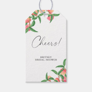 Pfirsiche - Brautparty Cheers! Geschenkanhänger