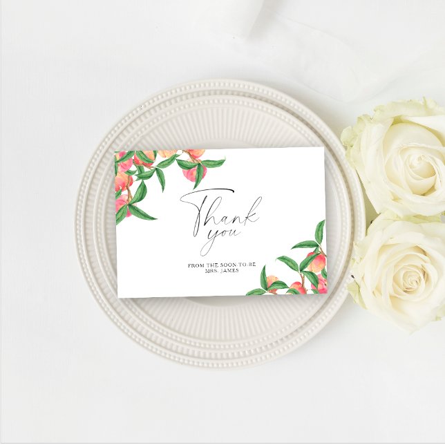 Pfirsiche - Brautparty danke Karte (Von Creator hochgeladen)