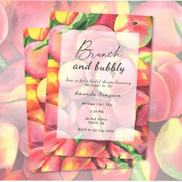 Pfirsiche - Brunch und Brautparty Einladung
