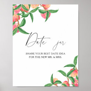 Pfirsiche - Date-Night-Ideen. Date-Jar-Bridal-Spie Poster