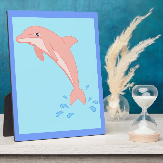 Pfirsiche der rosa Dolphin Fotoplatte (Seite)