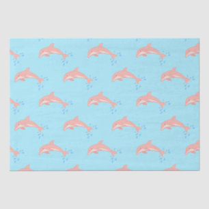 Pfirsiche der rosa Dolphin Seidenpapier