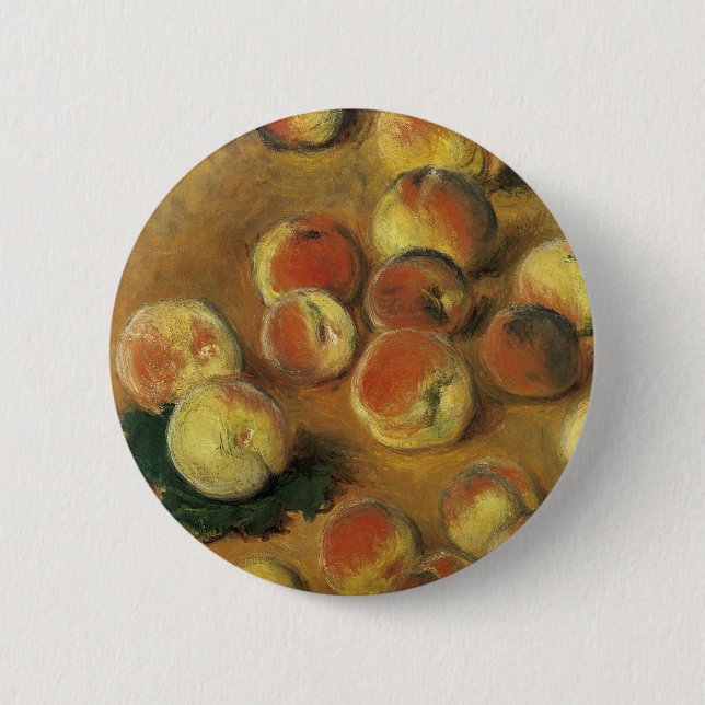 Pfirsiche durch Claude Monet Button (Vorderseite)
