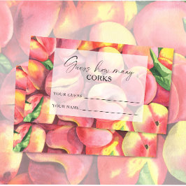 Pfirsiche - erraten Sie, wie viele Korks Bridgame Begleitkarte