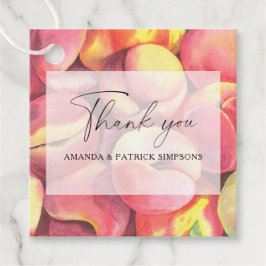 Pfirsiche - Hochzeit Danke Geschenkanhänger