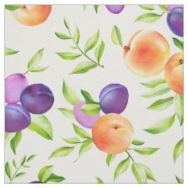 Pfirsiche Pflaumen Lila Niedliches Obst Botanisch  Stoff