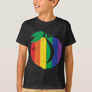 Pfirsiche, Pflaumenfrucht, runder Hintern, B T-Shirt