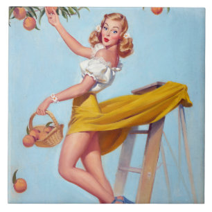 Pfirsiche Pin Up Fliese