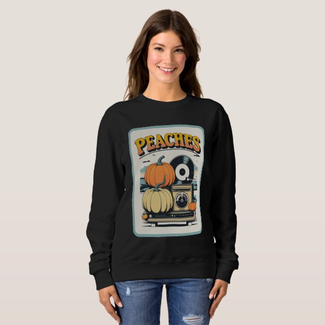 Pfirsiche Platten Sweatshirt (Vorne ganz)