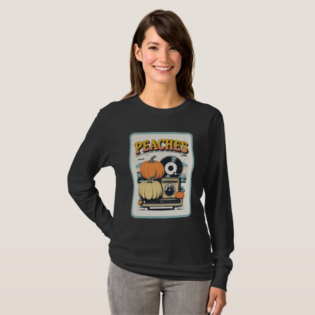 Pfirsiche Platten T-Shirt (Vorne ganz)