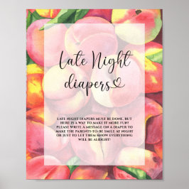 Pfirsiche - Poster für Späte-Nacht-Windeln