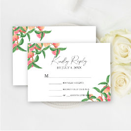 Pfirsiche - RSVP-Karte für Hochzeiten RSVP Karte
