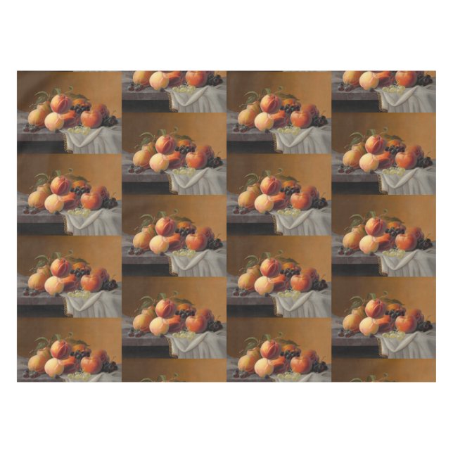 Pfirsiche, Trauben und Äpfel von Severin Roesen Tischdecke (Vorderseite (Horizontal))