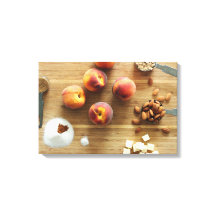Pfirsiche und Almonds ummantelte Canvas