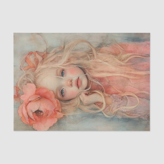 Pfirsiche und Creme Beauty6 Seidenpapier (Vorderseite)