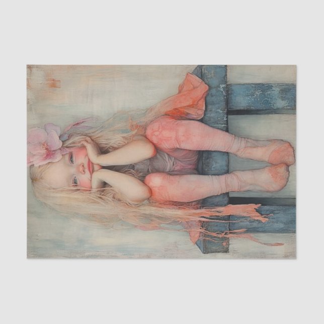 Pfirsiche und Creme Beauty8 Seidenpapier (Vorderseite)