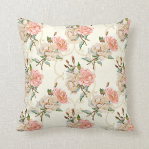 Pfirsiche und Creme Throw Kissen