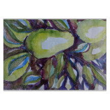 Pfirsiche und Greenery Cutting Board