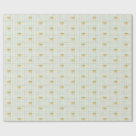 Pfirsiche und kariertes Pfirsiche Geschenkpapier