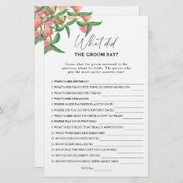 Pfirsiche - Was hat der Bräutigam zu Brautspiel ge