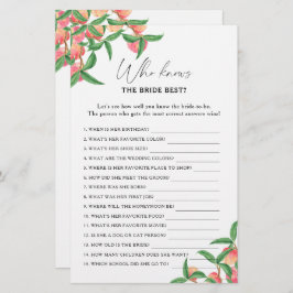 Pfirsiche - Wer kennt das beste Spiel der Braut