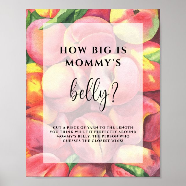 Pfirsiche - Wie groß ist das Bauchposter der Mama? Poster (Vorne)