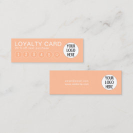 Pfirsichfarbe 2024 mit Firmenlogo Treuekarte