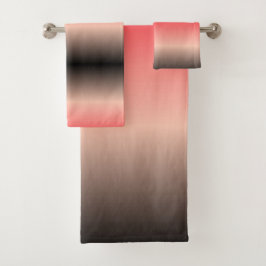 Pfirsichfarben Badhandtuch Set