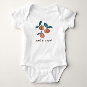 Pfirsichfarben Sweet als Peach Baby Bodysuit Strampler