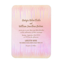 Pfirsichfarbene Hochzeitskarte