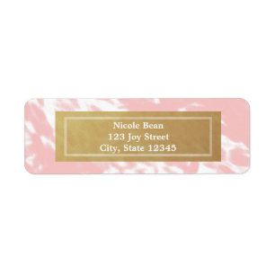 Pfirsichfarbene Pink & Faux Gold Chic Moderne Adre