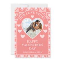 Pfirsichfarbene Retro-Herzen Valentinsgeschenk Fot