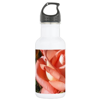 Pfirsichfarbene rosa Rose Edelstahlflasche