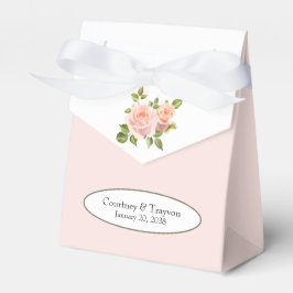 Pfirsichfarbene Rose Geschenkschachtel